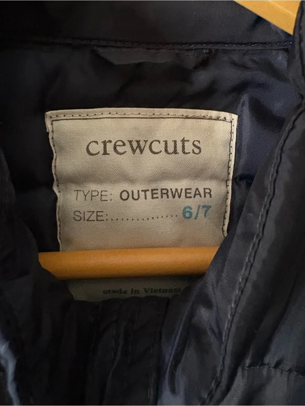 Crewcuts Quilted Jacket Kids Size 6/7 Navy Blue Lightweight Puffer Coat